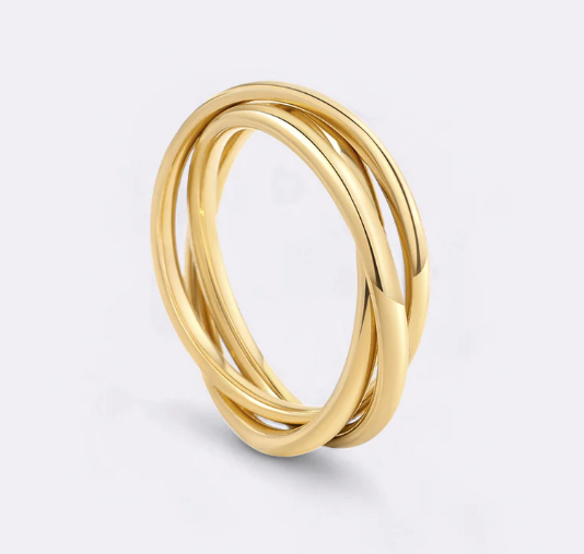 Dainty Interlocking Fidget Ring